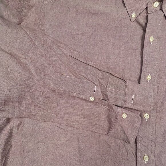 Ralph Lauren Button Up Shirt Long Sleeve Cotton Size 16.5 35 Red White Blend - Picture 7 of 13